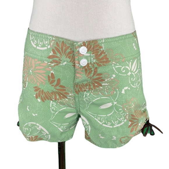 Rip Curl Other - Ripcurl Green Floral Side Cinched Board Shorts